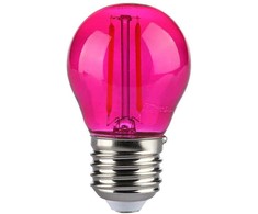 V-tac 2W LED filamentinė lemputė, E27, G45, rožinė šviesos sp.