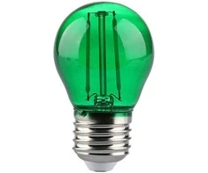 V-tac 2W LED filamentinė lemputė, E27, G45, žalia šviesos sp.