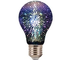 V-tac 3W LED 3D lemputė, A60, E27, 3000K