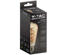 V-tac 4,8W LED filamentinė lemputė, ST64, E27, gintaro sp., 1800K