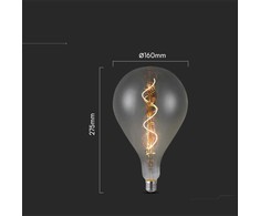V-tac 4W LED filamentinė lemputė, E27, dūmų sp., 2700K