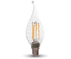 V-tac 4W LED filamentinė lemputė, E14, žvakės formos, 4000K