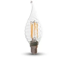 Bikuva.lt 4W LED COG lemputė, E14, skaidraus stiklo, 4500K