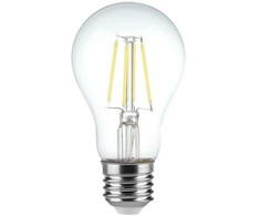 V-tac 4W LED filamentinė lemputė, A60, E27, 6500K