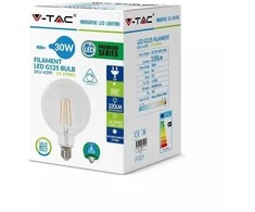 4W LED COG lemputė V-TAC E27, G125, 2700K (šiltai balta), pritemdoma