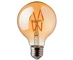 V-tac 4W LED filamentinė lemputė, E27, G80, gintaro sp., 2200K