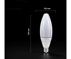 60W LED lemputė, E40, balta, 6500K, 300°