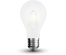 V-tac 6W LED lemputė, E27, A60, filamentinė, matinė, 2700K