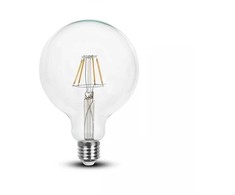 6W LED filamentinė lemputė, E27, G95, 3000K
