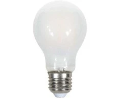 7W LED lemputė V-TAC E27 A60, Filamentinė, matinis stiklas, 2700K (šiltai balta).