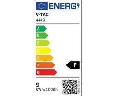 V-tac 9W LED lemputė, E27, A60, termoplastinė, 6000K, dimeriuojama