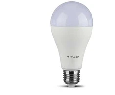 15W LED lemputė V-TAC, A65, E27, termoplastinė, (3000K) šiltai balta. SAMSUNG LED chip