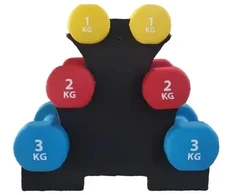 12 KG neopreno hantelis su laikikliu