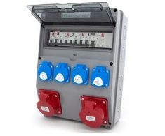 ELS Elektrotechnika Statybinis skirstomasis skydas 32A/5 + 16A/5 + 4*GS 230V, laidinis, neįrengtas, stacionarus korpusas, langas 12M, 12NO411
