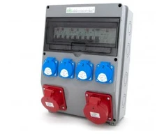 Els Elektrotechnika 12NO42C11C11CF Konstrukciniai skirstomieji įrenginiai 32A/5 + 16A/5 + 4*GS 230V + apsaugos + diferencialas, sieninis korpusas, langas 12M, 12NO42C11C11CF