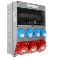 Els Elektrotechnika 12NO42C21C11CF Konstrukciniai skirstomieji įrenginiai 32A/5 + 2*16A/5 + 4*GS 230V + apsaugos + diferencialas, sieninis korpusas, langas 12M 12NO42C21C11CF