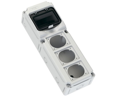 PCE ROZDZIELNICA BUDOWLANA FLEX, 6-MOD, Z 3 OTWORAMI NA GNIAZDA , MATERIAŁ ABS IP66/67, 15850603