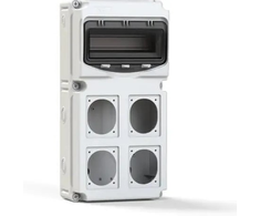 PCE ROZDZIELNICE BUDOWLANA FLEX, 10-MOD, Z 4 OTWORAMI NA GNIAZDA , MATERIAŁ ABS IP66/67, 15851004