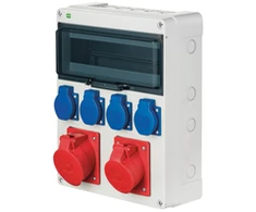 Elektro Plast Nasielsk Elektro-Plast RS- 12 mod 4x2P + Z 3P + N + Z 16A 3P + N + Z 32A IP44 pilka (6210- 01)