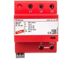 Dehn Viršįtampių ribotuvas B+C, 1+2 tipas 3P 12,5/37,5kA 1,5kV DEHNshield DSH B TNC 255 FM 941306