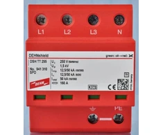 Dehn Viršįtampių ribotuvas B + C 4P 12.5 / 50kA 1,5kV DEHNshield TT 255 941310