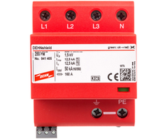941405 Viršįtampių ribotuvas, 1+2 tipo, 4P, 12,5 kA/50 kA, 1,5 kV, DEHNshield TNS 255 FM 941405