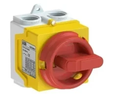 ABB Rozłącznik geltona ir-raudona plastikowy IP67 4P 20A 400V AC22 ONE20M4Y (1SCA135540R1001)