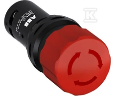 ABB saugos mygtukas 1NO1NC raudonas - 1SFA619500R1071