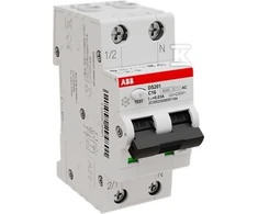 Automatinis išjungiklis su srovės nuotėkio rėle ABB, C, 16A, 30mA