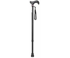 Adjustable walking stick ACTIONMED juodas