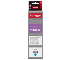 Activejet AB-D100C Ink cartridge for Brother printers, replacement for Brother BT-D100C; Supreme; 50 ml; cyan