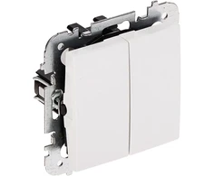 DVIGUBAS APŠVIESTAS JUNGIKLIS SANTRA/4111-10/EPN 250 V 10 A Elektro-Plast