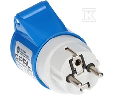 KAMEROS ADAPTERIO KIŠTUKAS 230V+1XGN.16/3 OPAL