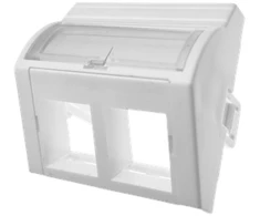 Adapteris 45x45 2xRJ45 (išgaubtas kampinis) ALANTEC