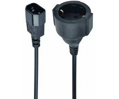 GEMBIRD PC-SFC14M-01 adapteris (C14 / IEC C14 / IEC 320 C14 M - Schuko, Shuko F; 0,15 m; juodas)