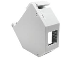 DIN bėgelio adapteris (TH35), skirtas „Keystone“ RJ45, RJ12 su įžeminimu ir dangteliu ALANTEC