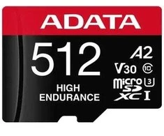 Adata Micro SD kortelė, 512 GB, UHS1, U3, V30, A2, 100/85 MB/s, su adapteriu