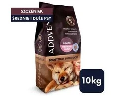 Šunų maistas - ADDVENA Junior Medium/Large jautiena 28.1% Protein Grain-Free 10kg