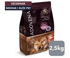 Šunų maistas - ADDVENA Boosted by Superfoods Junior Medium/Large jautiena 2.5kg
