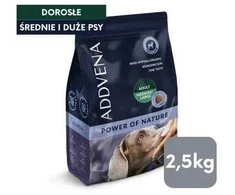 Šunų maistas - ADDVENA Power of Nature Suaugusiųjų Vidutinio/Didelio Kiekio Aviena 2.5kg