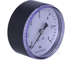 Afriso Šildymo gabaritas RF 63 AX Ø = 63mm 0- 6bar 1 / 2 "Kl. 2.5 - 63538