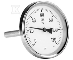 Afriso Bimetalinio termometro BITH 100 Ø = 100mm 0-120 ° C 1 / 2 "Kl. 2.0 - 63811