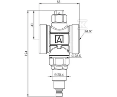 Afriso Anti- užšaldymo vožtuvas Afriso 1730000 AAV 300 G1 1 / 4 "PN10 Kvs 70 m3 / h