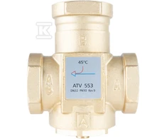 Afriso ATV 553 temperatūros vožtuvas, DN32, Rp1 1/4 ", kvs 9, 45 ° C