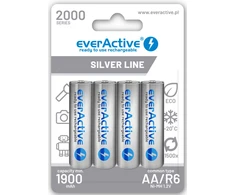 AA / R6 Ni-MH akumuliatoriai „everActive“ 2000mAh „Sidabrinis Line“ (4 vnt. dėžutė)
