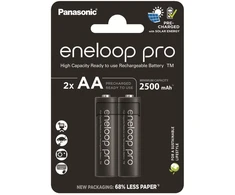 Akumulatorki R6 / AA Panasonic Eneloop PRO 2500 mAh Ni-MH BK-3HCDE/2BE (2 lizdinė plokštelė)