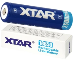 18650 Li-Ion 3.7V Xtar 2600mAh baterija (1 vnt.) su apsauga