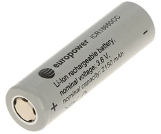 LI-ION AKUMULIATORIUS BAT-ICR18650CC/EP 3.6 V EUROPOWER