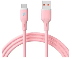 AKYGA Cable USB AK-USB-61 USB A m / USB type C m ver. 2.0 18W 1m Rožinė Silicone