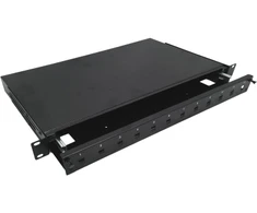 a-lan Alantec 12xSC simplex / 12xLC duplex 19" 1U telescopic fibre optic patch panel with mounting accessories